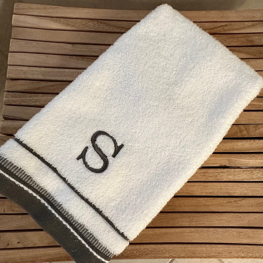 Threshold "S" Monogram Hand Towel